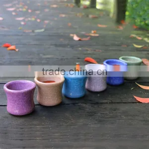 Whosale Various Colours Smail Decoration Ceramic Flower Pots With Hole for Succulent Plant thumbnail-2