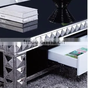 2015 Hot Selling Italian Design Stainless Steel Glass Top Coffee Table B6688 thumbnail-2