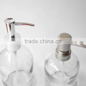 Cheap Smooth Practical Glass Liquid Foam Soap Preserve Bottle With Metal Cap thumbnail-2