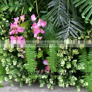 Fake Foliage Plant Wall Hanging Silk Vertical Green Plant Wall thumbnail-6