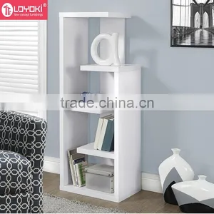 Living Room Wood Modern Book Store Shelves Living Room Book Storage 4 Tier Wood Display Bookcase thumbnail-1