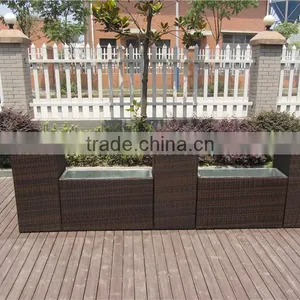 Outdoor 5 Pics Rattan Flowerpot Sets Garden Supplies thumbnail-2