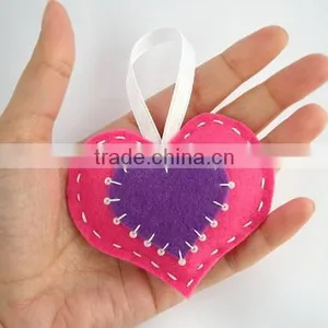 High Quality Eco Friendly New Products Promotional Gift Cute Scrapbooking Ornament Heart Fabric Hanger Wedding Party Supplies thumbnail-1