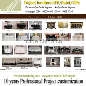 HM19 Hotel Project Furniture Commercial Grade Sofa/French Vintage Wooden Sofa Living Room Sofa Wedding Project Sofa thumbnail-4