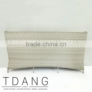 Trieste Wicker Sofa 3 Seats - Modern Rattan Furniture Garden Bench. thumbnail-4