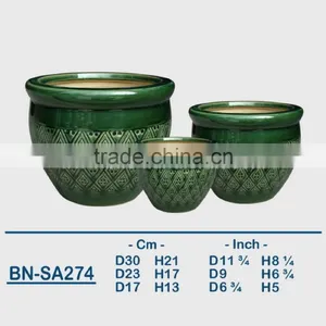 Vietnamese Ceramic Glazed Indoor Pot/ Indoor Planter BN-SA272 thumbnail-3