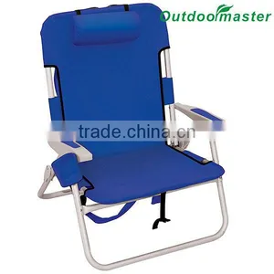 Heavy Duty Blue Big Guy Gear Folding Backpack Chair thumbnail-1