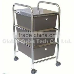 Home Storage Furniture 3-tier Plastic Drawer Trolley Cart PP Drawer Rack thumbnail-1