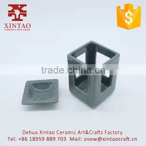 Home and Garden Custom Square Ceramic Candle Holder thumbnail-1