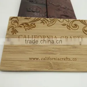 Laser Carved Bamboo Business Card thumbnail-2