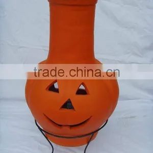 Clay Chimney With Metal Stand, Fire Shelf and Lid thumbnail-1
