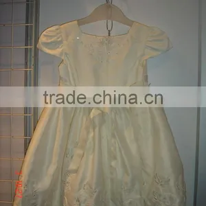 Girl Stylish Flower White Dress thumbnail-3