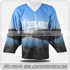 Game Sublimated Hockey Jerseys Club Training Hockey Shells Socks Polyester Bespoke Hockey Uniforms thumbnail-4
