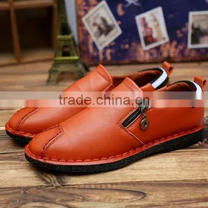 Dark Blue Genuine Leather Men Business Casual Shoes Fashion Best Quality, Lace up Relaxation Leather Shoes Men Fashion Style thumbnail-2