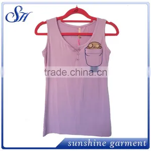 Ladies Casual Printed Pattern Vest thumbnail-1