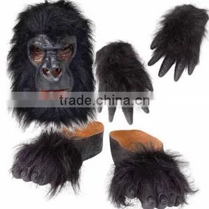 Gorilla Mask Hands Feet Kit , Adult Gorilla Mask thumbnail-1