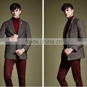 2015 China Clothing Manufacturer Men Winter Wool Coat thumbnail-4