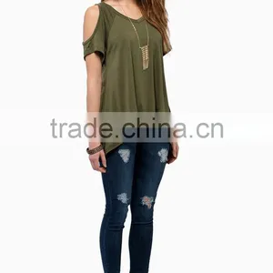 2016 Summer Women Strapless V-neck T-shirt Sexy Girls Tops thumbnail-5