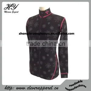 100% Superfine Merino Wool Middle Layer Fashion Women Jackets Jacquard Styles thumbnail-3