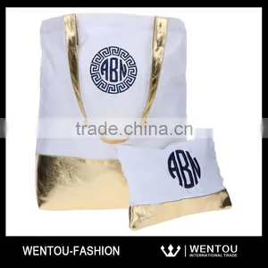 New Arrival Women Monogrammed Leather Handbag thumbnail-4