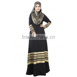 Walson 2017 New Arival Dubai Fancy Kaftan Abaya Ladies Wholesale Maxi Muslim Dress thumbnail-4