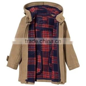 Winter Cotton Coat Hooded Parka Girl Clothing Kids With Hook Buttons Fastening thumbnail-3
