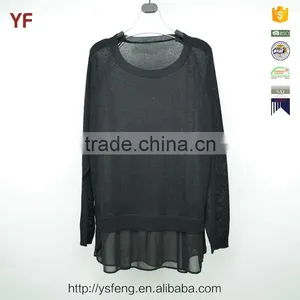 Black Design Hand-Knitted Models Sweaters For Girls thumbnail-1