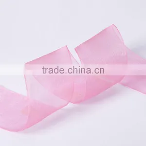 36mm Wide Solid Sheer Ribbon, Woven Edged Chiffon Ribbon thumbnail-2