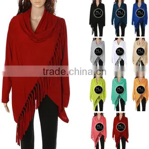 Wholesale Slash Top Tassel Blouses thumbnail-1