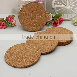 6pcs/lot Round Shape Plain Cork Coasters Drink Wine Mats Cork Mats Drink Wine Mat 10cm*0.5cm Ideas for Wedding and Party Gift thumbnail-3