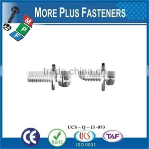 Taiwan JIS B1187 M3 M12 M3-0.5 x 12mm Phillips Pan Head Zinc Finish Steel Square Conical Washer SEMS Machine Screw thumbnail-4