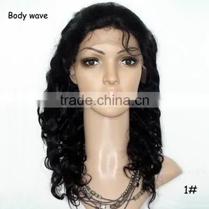 Wholesale Virign Brazilian Frontal Lace Human Hair Wig Black Rose Wavy Customized Full Lace Wigs thumbnail-1