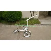 Stainless Steel Golf Trolley White Color With 400W Brushless Motors thumbnail-2