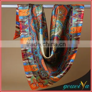 No MOQ Custom Digital Printed Silk Scarf thumbnail-2
