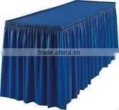 Table Skirting With Shirred Pleat Box Pleat Polyester Table Skirts Fashion Wedding Table Linen thumbnail-1