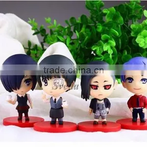 Anime Cartoon Toy Tokyo Ghouls Action Figure Sets of 4pcs Pvc Dolls Q Version Tokyo Ghoul Figure thumbnail-1