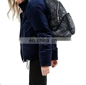 Chinese Manufacturer Women Padding Velvet Jacket Wholesale thumbnail-5