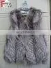 Silver Fox Fur Vest thumbnail-1