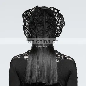 Punk Rave Gothic Victorian Black Lace Neck-corset Collar Head-piece S-219 thumbnail-3