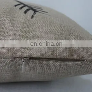 Promotional Cheap Home Decorative Cushion Cover Custom Fashion 50x50 Linen Pillow Cover thumbnail-3