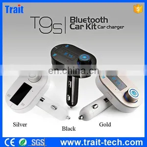 2016 T9S Wireless Bluetooth Car Kit MP3 Player FM Transmitter A2DP With USB Charging Port Music Control Hands-Free Call thumbnail-5