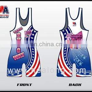Healong Sublimation Sexy Wrestling Singlets Women 65 Cotton 35 Polyester thumbnail-1