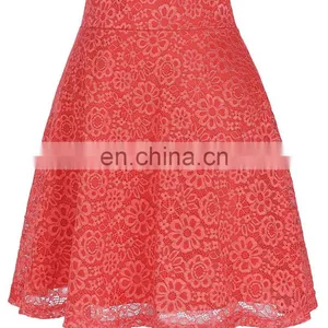 Kate Kasin Women Ladies Floral Pattern Lace Skirt A-Line Latest Skirt Design Pictures KK000445-2 thumbnail-3