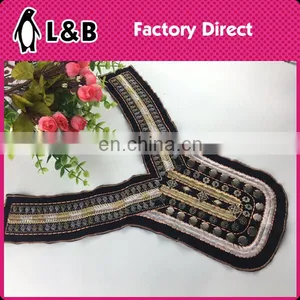 Handmade Embroidered Neckline With Bead Wholesale Decorative Neck thumbnail-3
