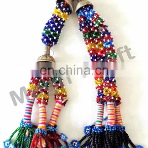 Kuchi Tribal Beaded Tassels -Bulk Afghani Tassels-Bohemian Wall Hanging- Door Hanging - Belly Dance Tassels thumbnail-4