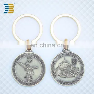 Russia Custom Made Bronze Coin Keychain With Engraving thumbnail-3