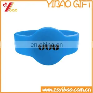 Custom Promotional Silicone Bracelet With Logo Silver Print With Metal Part Can Laser Logo on it thumbnail-4