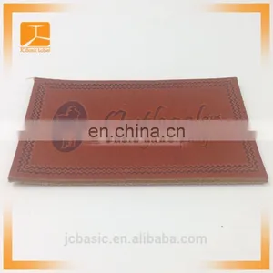 Special Design Custom Handmade Pu/genuine Embossed Leather Label for Garment thumbnail-3