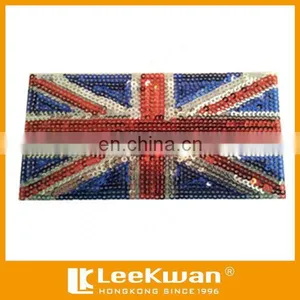 UK Flag Iron-on Patch, Sequin UK Flag Patch, Custom Sequin Patch Embroidery thumbnail-1
