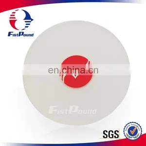 White and Red PVC Cup Mat With Your Custom Logo thumbnail-1